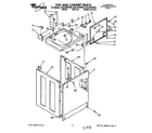 Whirlpool 4CA2762XWW0 top and cabinet diagram
