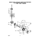 Whirlpool 4CA2762XWW0 brake, clutch, gearcase, motor and pump diagram