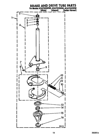 Brake and drive tube