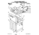 Whirlpool 4CA2782XYW0 top and cabinet diagram