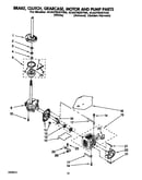 Brake, clutch, gearcase, motor and pump