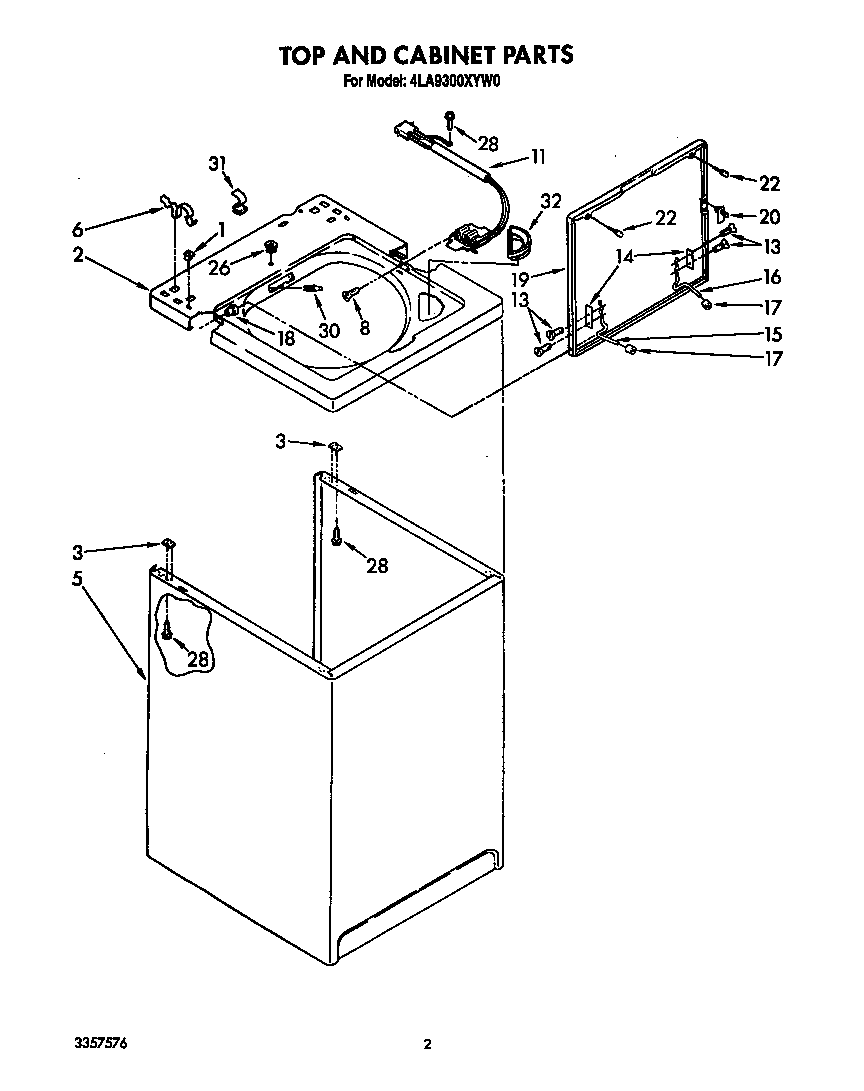 Top and cabinet