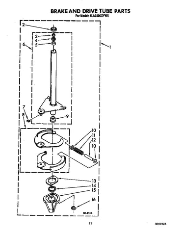 Brake and drive tube