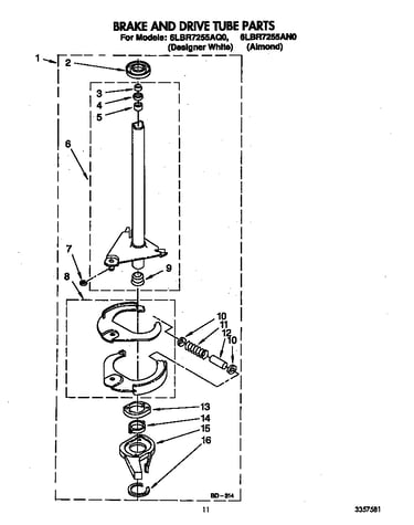 Brake and drive tube