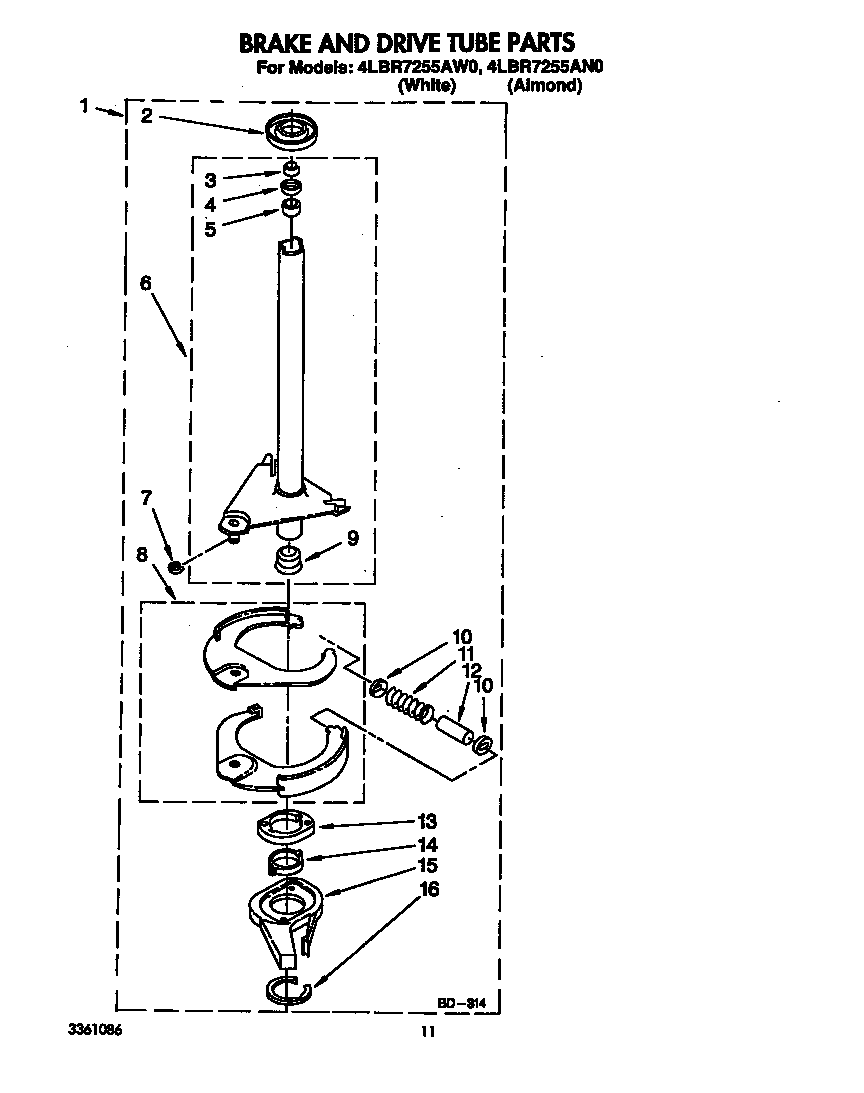 BRAKE AND DRIVE TUBE