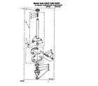 Whirlpool 4LBR7255AN0 brake and drive tube diagram