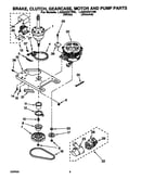 Brake, clutch, gearcase, motor and pump