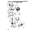 Roper RAC4244AW1 brake, clutch, gearcase, motor, and pump diagram