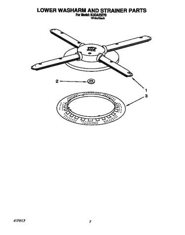 Lower washarm and strainer