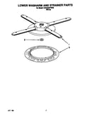 Lower washarm and strainer