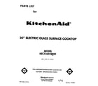 KitchenAid KECT365SWH0 front cover diagram
