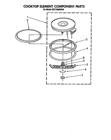 Cooktop element component