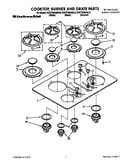 Cooktop, burner and grate