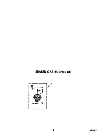 Sealed gas burner kit