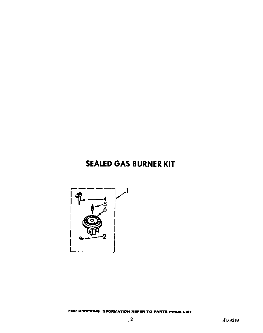 Sealed gas burner kit