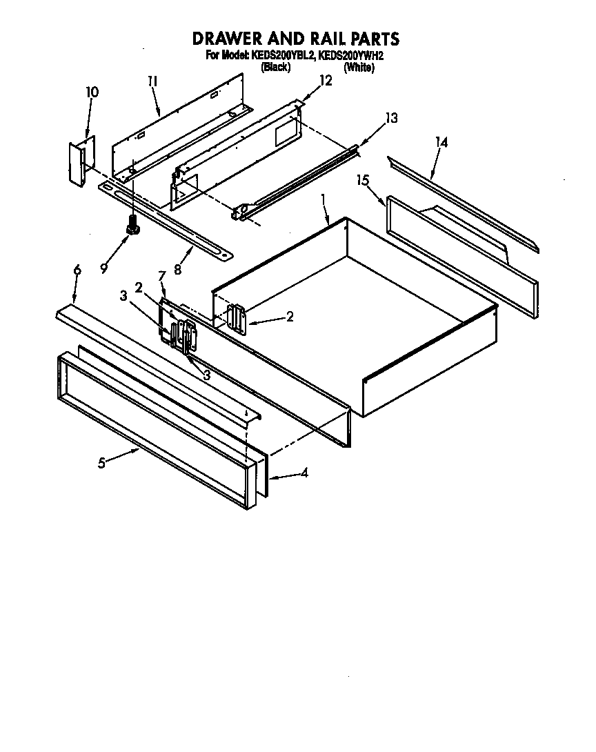 Drawer and rail