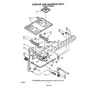 Whirlpool SF302BSRW1 cook top and manifold diagram