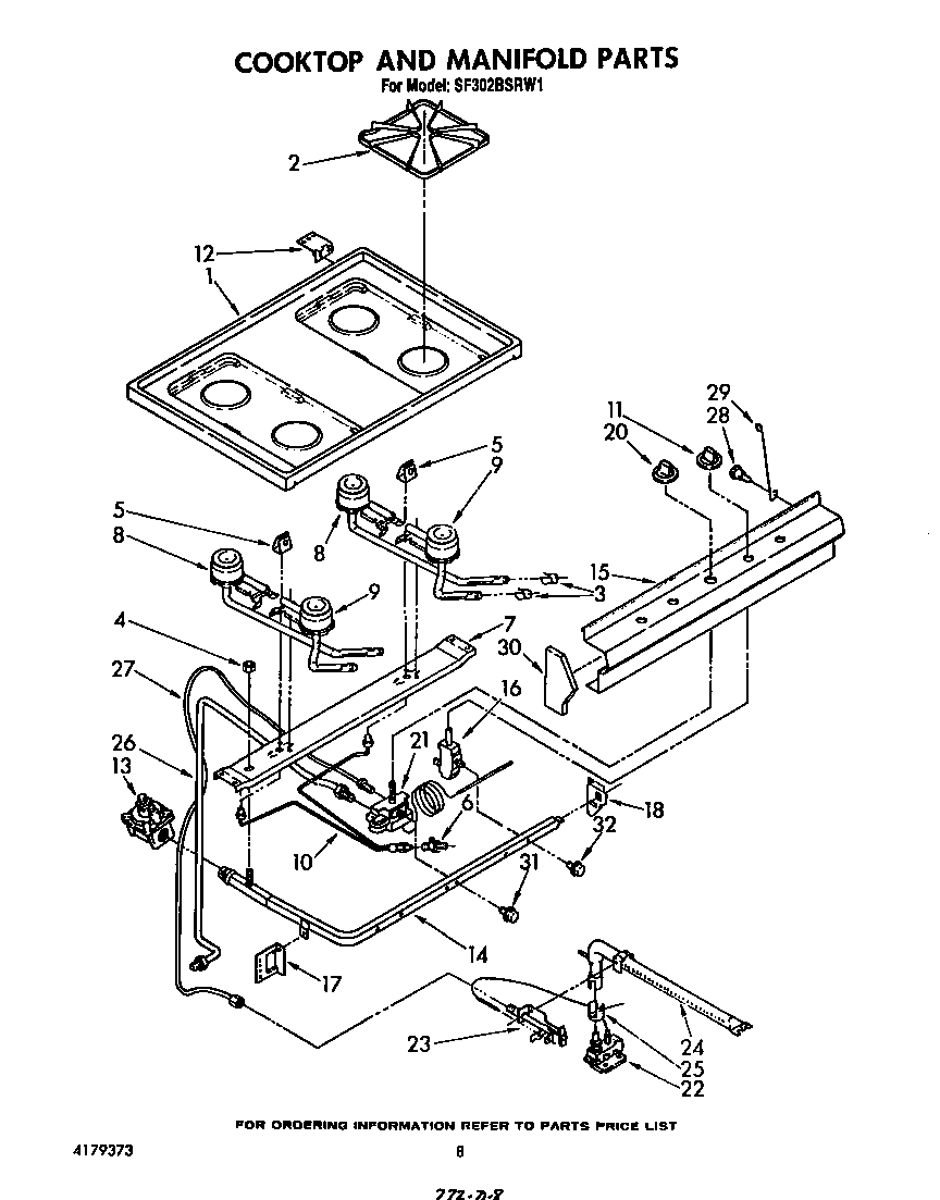 Cook top and manifold
