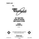 Whirlpool RS363BXTT0 front cover diagram