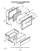 Oven door and drawer