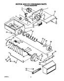 Motor and ice container