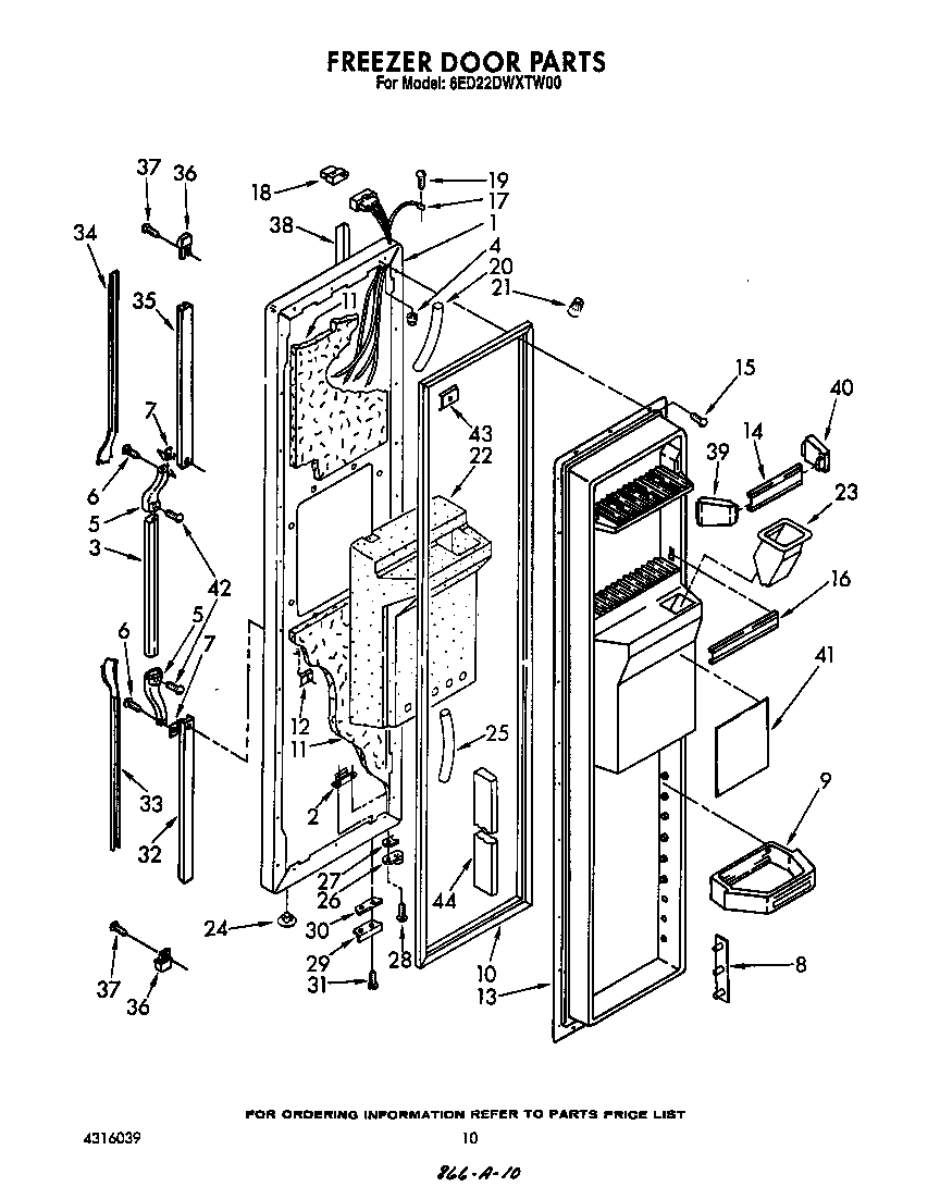 Freezer door