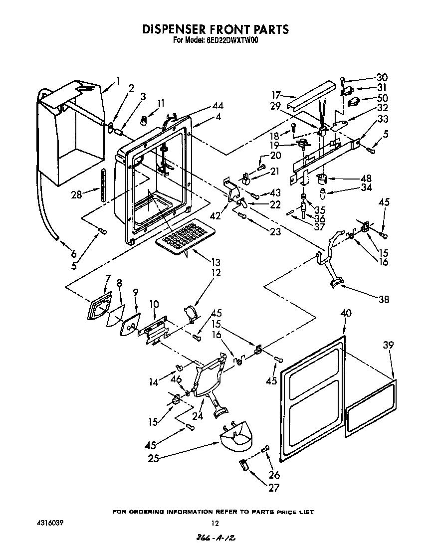 DISPENSER FRONT