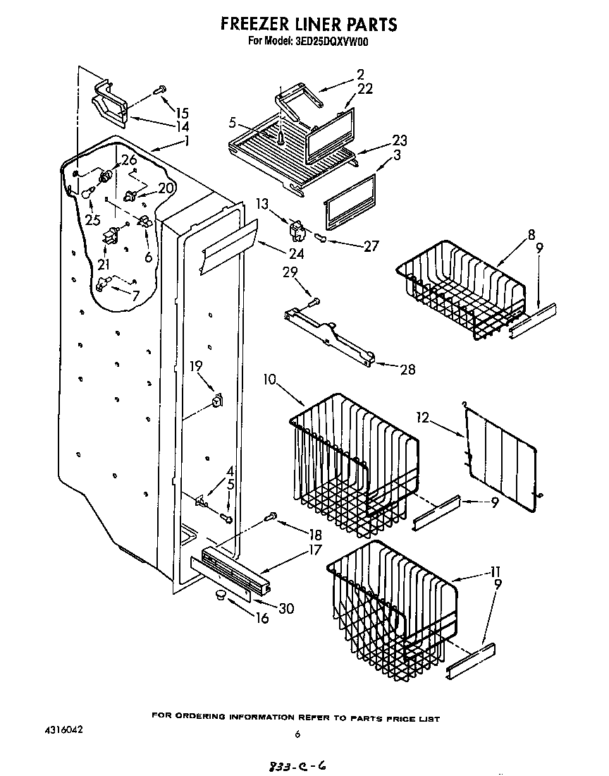 Freezer liner