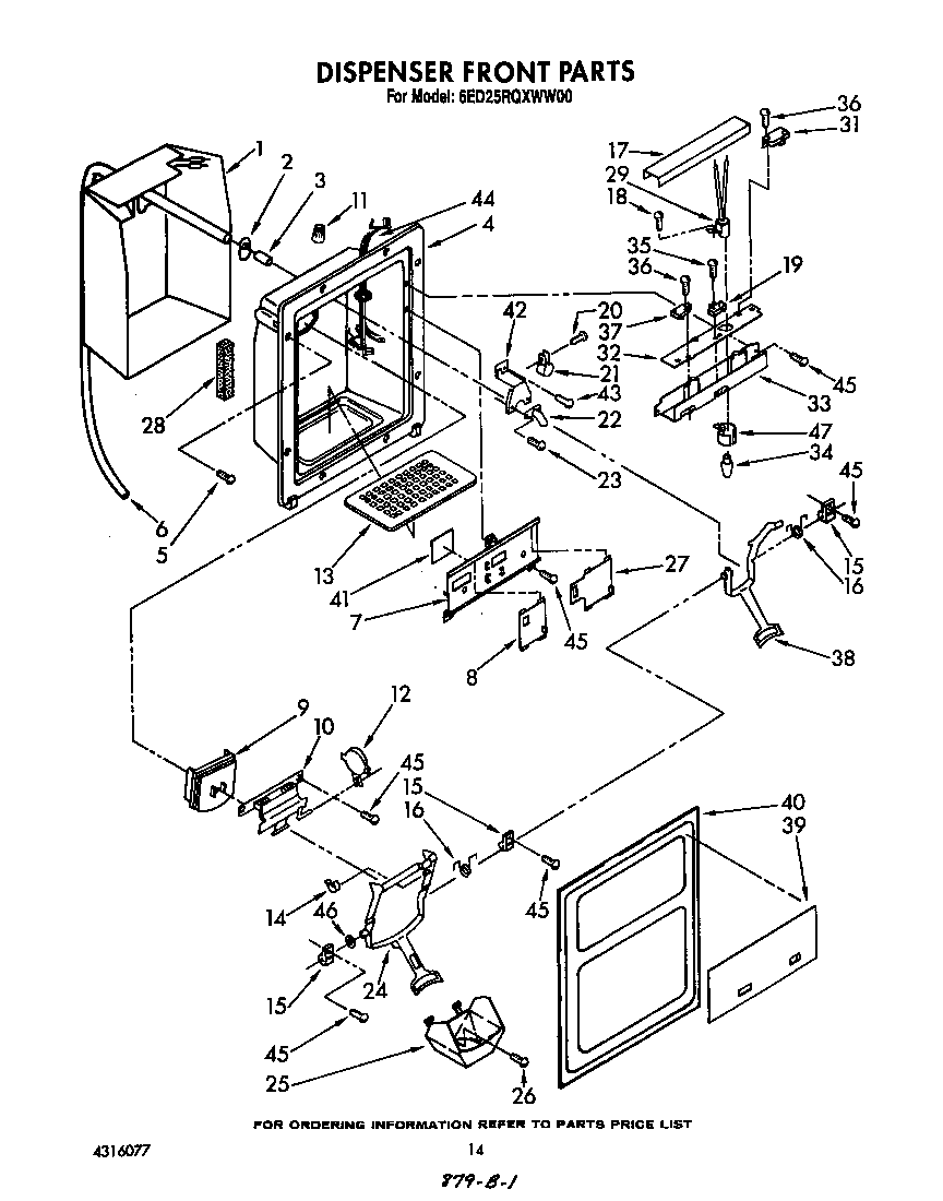 Dispenser front