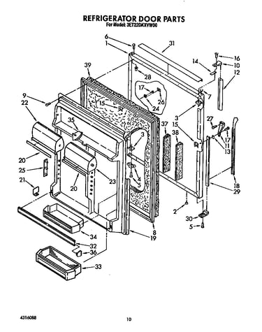 Refrigerator door