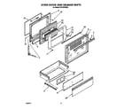 Whirlpool SF375PEWW0 oven door and drawer diagram