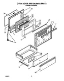 Oven door and drawer