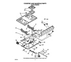 Whirlpool SF3300EWW1 cooktop and manifold diagram