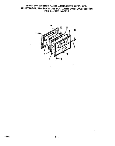 Lower oven door