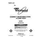 Whirlpool MS1040XYQ0 front cover diagram