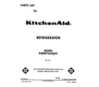 KitchenAid KSRB27QABL05 front cover diagram