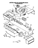 Motor and ice container