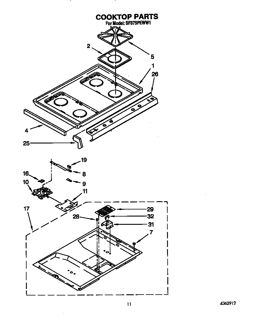 COOKTOP PARTS