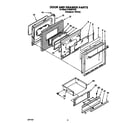 Whirlpool SF385PEYQ2 door and drawer diagram