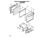 Whirlpool SF365BEYQ2 oven door and drawer diagram