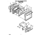 Whirlpool SF367PEYQ3 oven door and drawer diagram