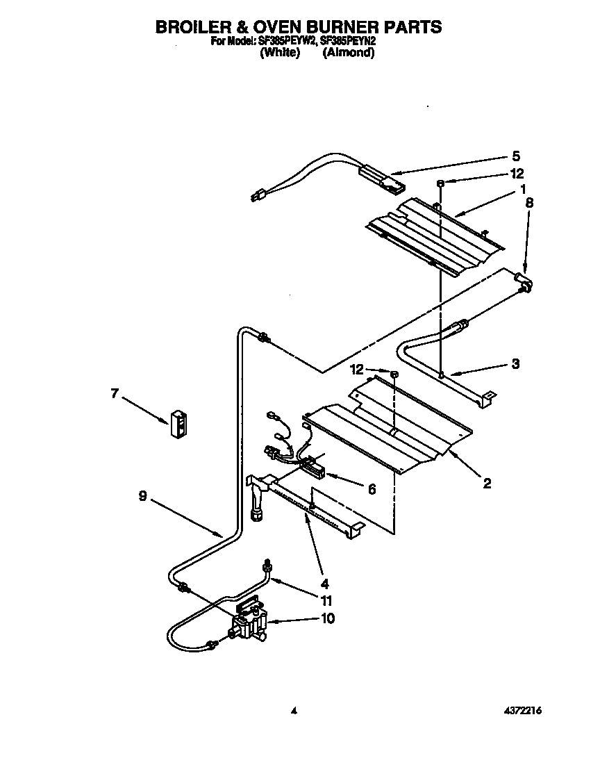 Broiler & oven burner