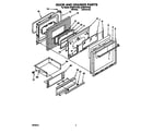 Whirlpool SF387PCYW2 door and drawer diagram