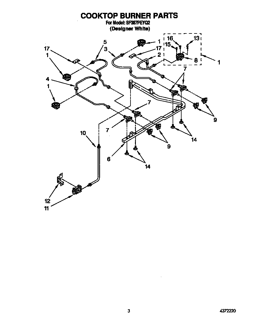 Cooktop burner