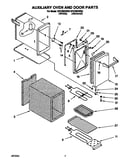 Auxiliary oven and door