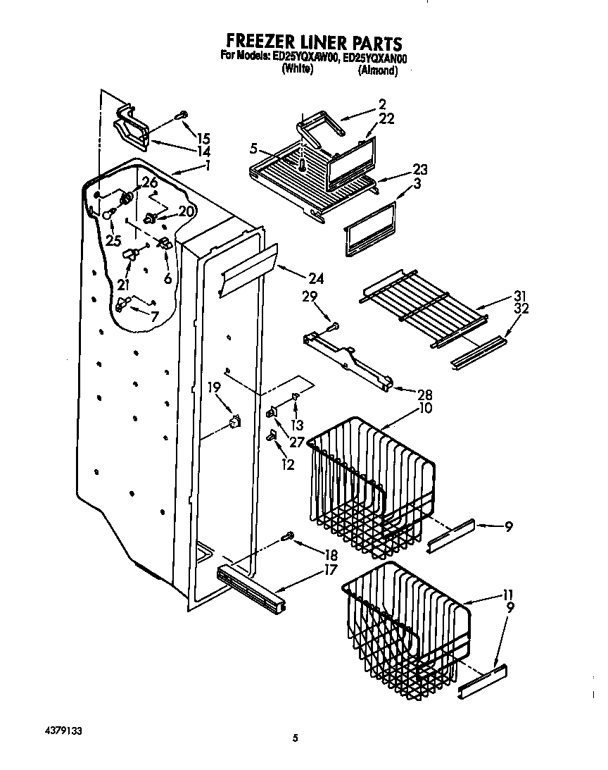 Freezer liner