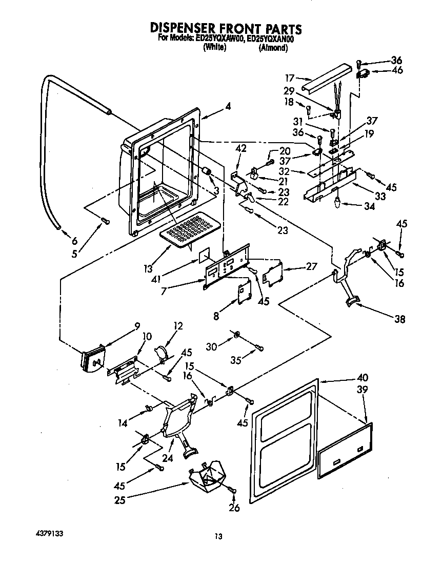 Dispenser front