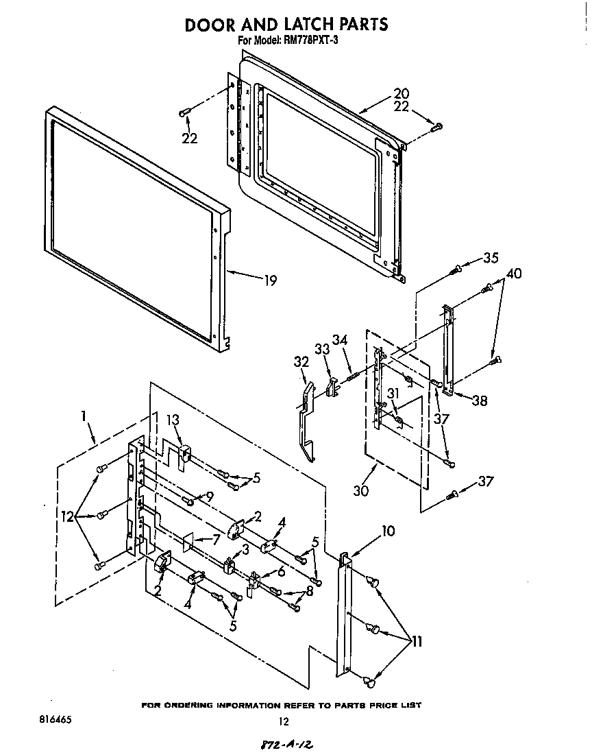Door and latch