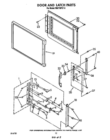 Door and latch