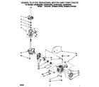Whirlpool LSC6244AW0 brake, clutch, gearcase, motor and pump diagram
